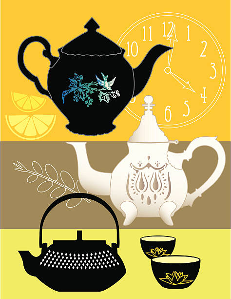 illustrations, cliparts, dessins animés et icônes de thé à thème - afternoon tea teapot tea moroccan culture