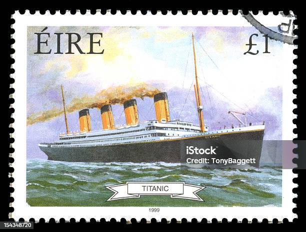Titanic Irlandia Znaczek Pocztowy - zdjęcia stockowe i więcej obrazów RMS Titanic - RMS Titanic, Powrót do retro, Staromodny