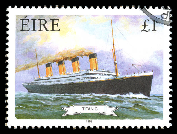 «титаника», ирландия (eire) почтовая марка - 1910s style стоковые фото и изображения