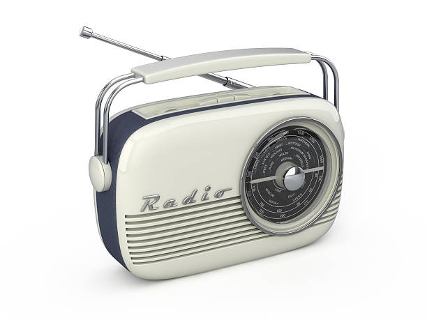 istock Retro radio isolated on white background 154349172