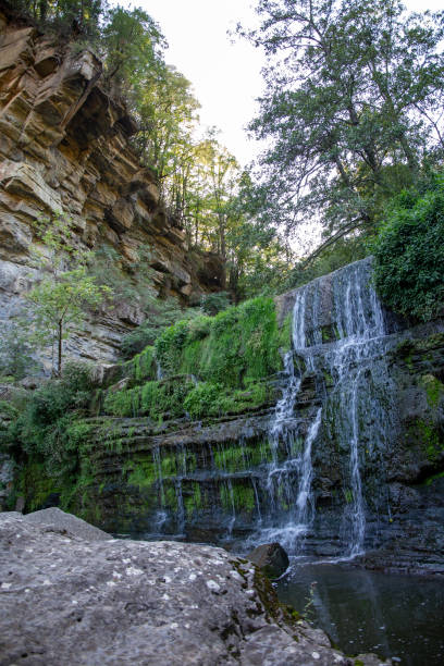 istock Small waterfall in a small river in catalonia spain 1543500423