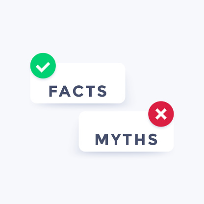 facts and myths, vector design elements