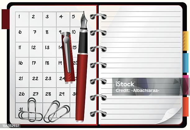 Organizer Stock Illustration - Download Image Now - Blank, Business, Calendar Date