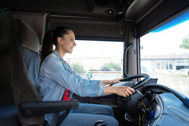 istock Woman driving truck 1543541872