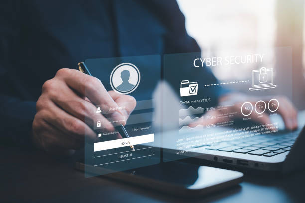 istock Cyber security and Security password login online concept  Hands typing and entering username and password of social media, log in with smartphone to an online bank account, data protection hacker 1543545193