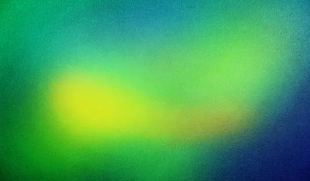 Photo of Black dark green blue teal yellow lime abstract background. Color gradient. Rough noise grungy grain effect. Light spots.