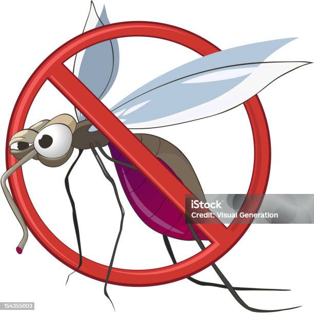 Cartoon Stop Mosquito Stock Illustration - Download Image Now - Mosquito, Cartoon, Stop Sign