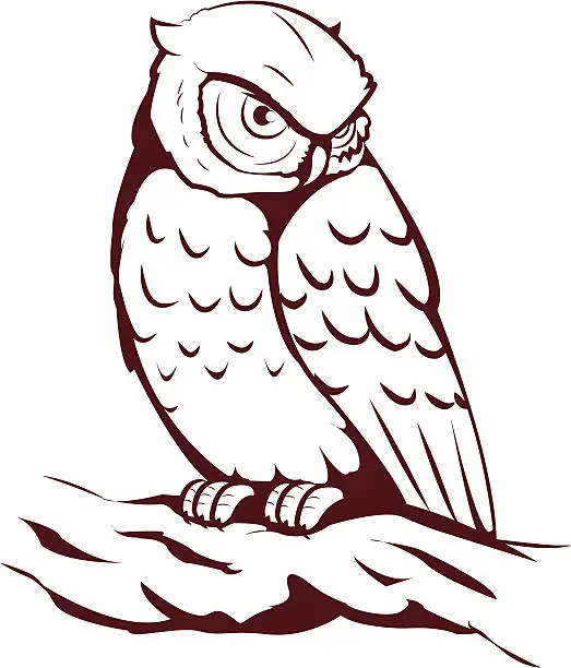 Vector illustration of owl