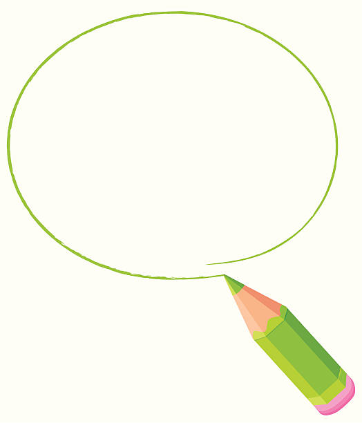 illustrations, cliparts, dessins animés et icônes de bulle vert dessin avec un crayon de couleur. - surrounding