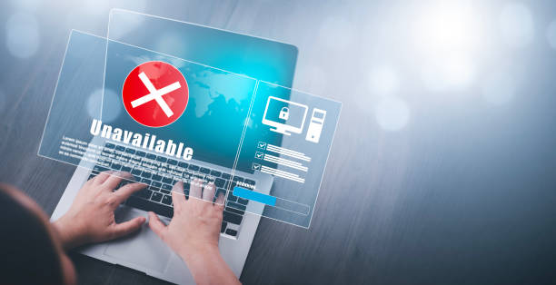 istock Cyber security password login online concept,Email with laptop spam and virus computer monitor internet security, Electronic send message. Spam, junk and e-marketing, Spam Email Pop-up Warning. 1543594719