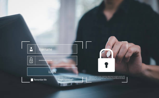 istock Cyber security and Security password login online concept  Hands typing and entering username and password of social media, log in with smartphone to an online bank account, data protection hacker 1543598488