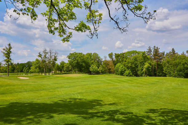 istock View of Golf Course with beautiful green field. 1543602251