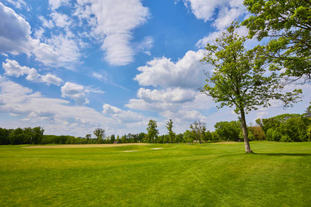 istock View of Golf Course with beautiful green field. 1543602255