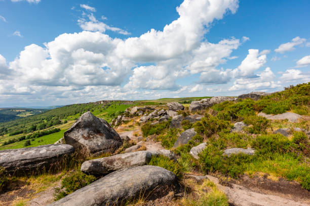 istock Rocks in foreground: Hiking trail through landscape 1543609132