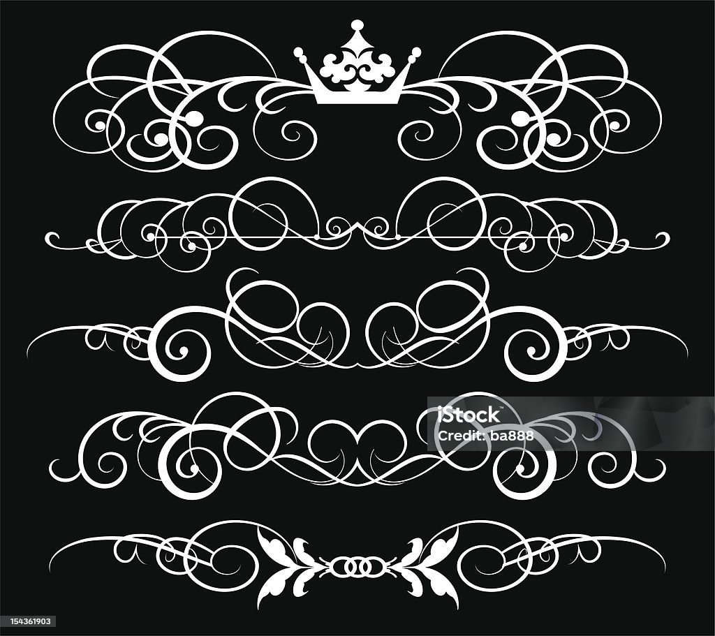 Illustrazione vettoriale cornici e banner per il design - arte vettoriale royalty-free di Bianco