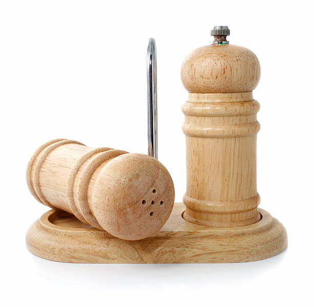 istock wooden salt sellar and pepper caster 154363156