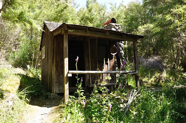 Old goldminers hut in New Zealand from 1800's goldrush