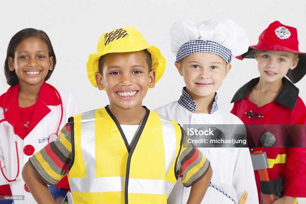 Groupe de travailleurs peu - Photo de Enfant libre de droits