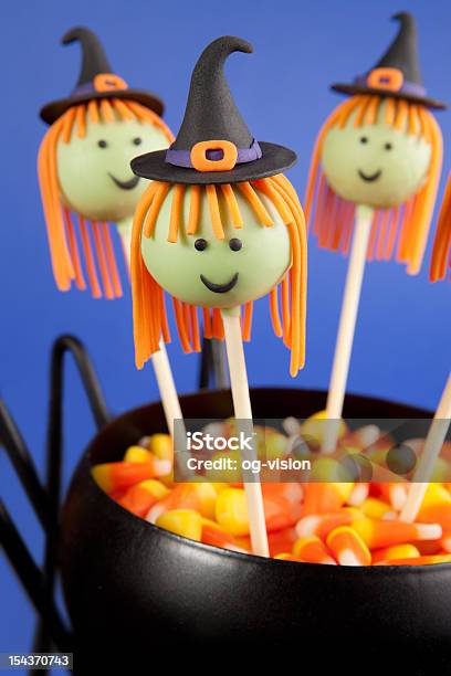 Witch Cake Pops Stock Photo - Download Image Now - Blue, Cake, Cake Pop