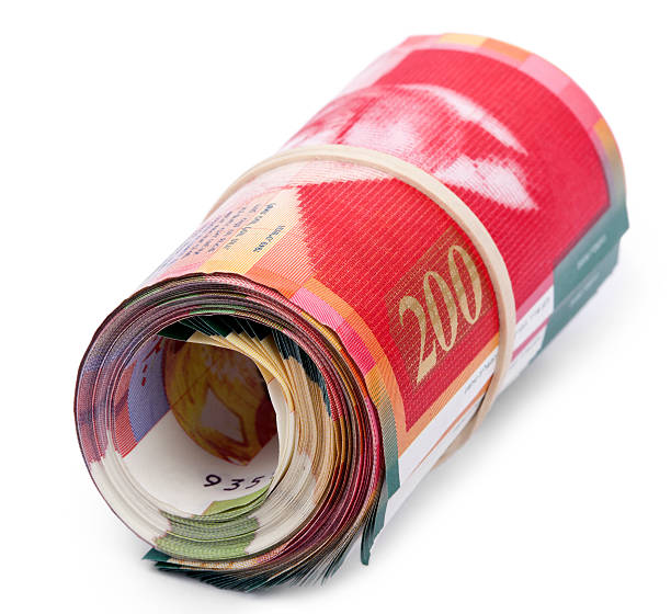 istock Roll of 200 Israeli New Shekels Bills 154372950