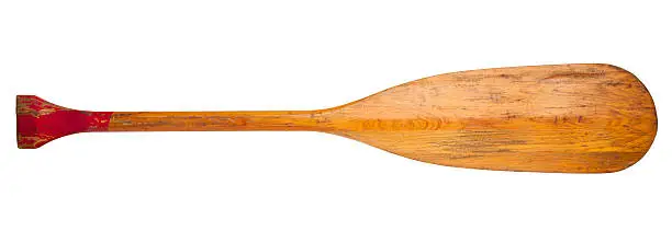 Photo of old canoe paddle