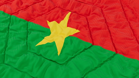 Suriname Flag 3D Rendering on Blue Sky Building Background