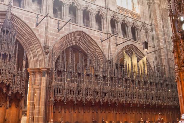 места встреч священников - chester england church cathedral tower стоковые фото и изображения