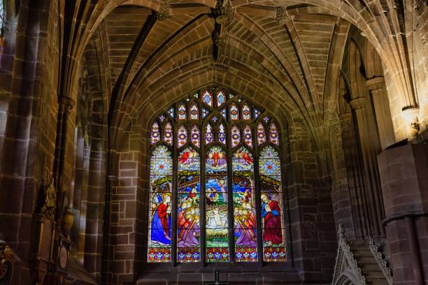 istock A stained glass window on the north wall in Cathedral 1543780846