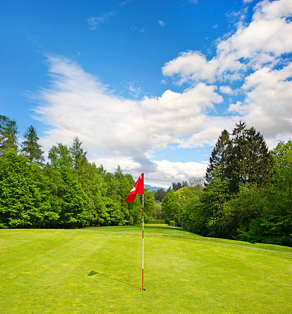 istock golf field. european landscape 154378171