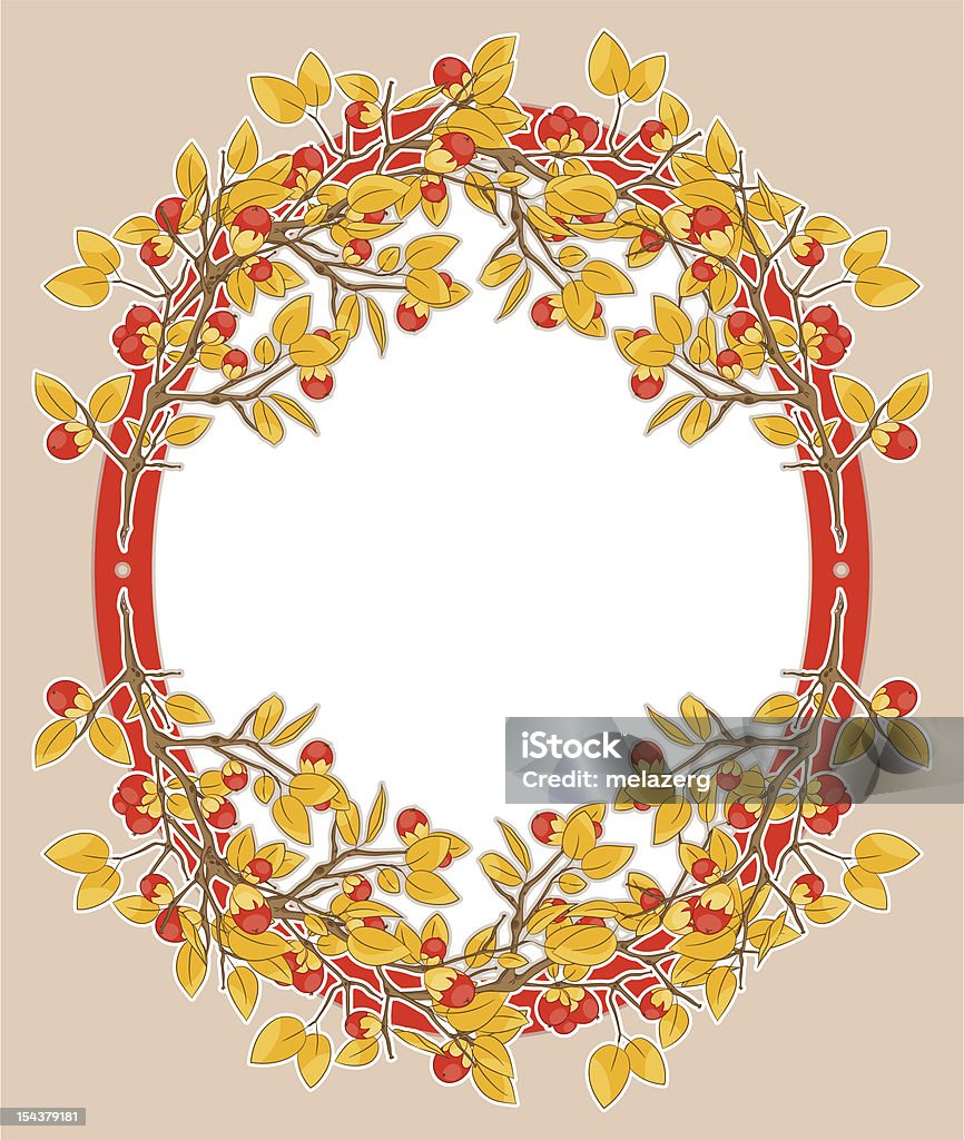 berry frame beautiful nature frame with leaves and berries At The Edge Of stock vector
