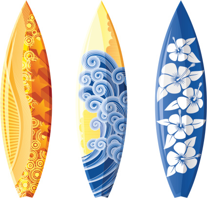 set of surfboards, EPS 8