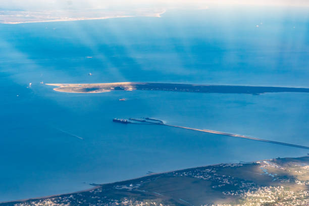 istock Aerial view of Sandy Hook Bay 1543818878