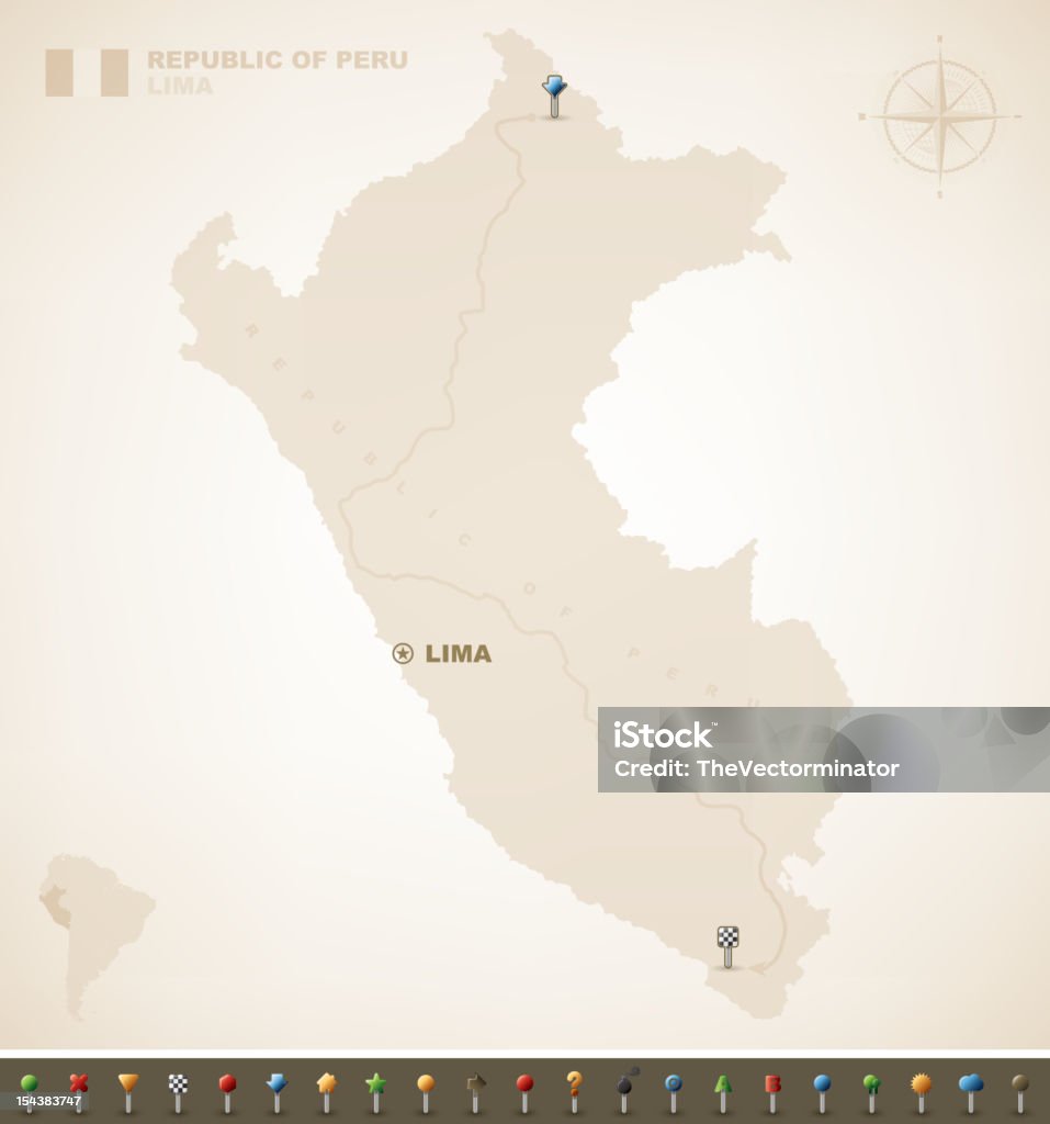 Республики Перу - Векторная графика Без людей роялти-фри