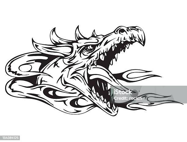 Dragon Head Stock Illustration - Download Image Now - Animal, Animal Body Part, Animal Head