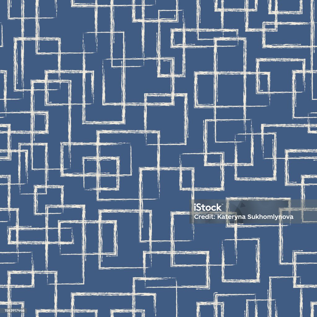 Rectangles Overlapping Pattern Seamless Vector Pattern Overlapping White Rectangles On Blue Textile ...