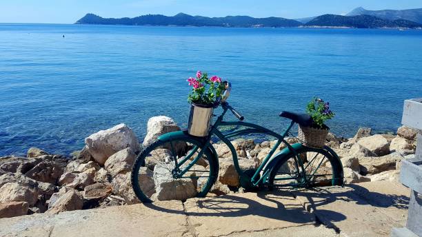 istock Bicycle Flower Stand Lopud Island 1543937179