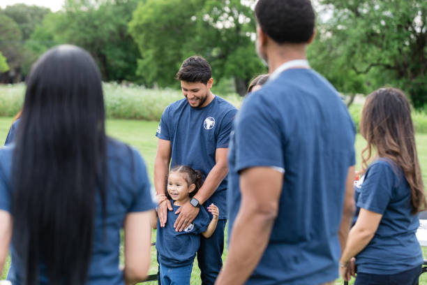 istock Diverse group of volunteers stand in a circle while waiting for their tasks 1543945090