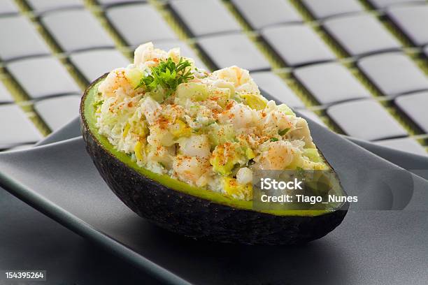 Stuffed Avocado Stock Photo - Download Image Now - Avocado, Crab - Seafood, Salad