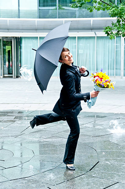 istock Woman With Umbrella 154396564