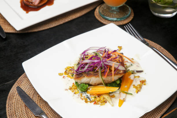 istock Exquisite dish, creative restaurant meal concept, fine dining food 1544006239