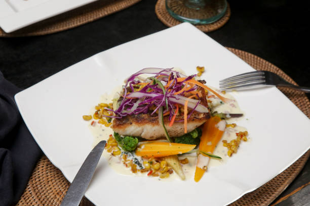 istock Exquisite dish, creative restaurant meal concept, fine dining food 1544008896