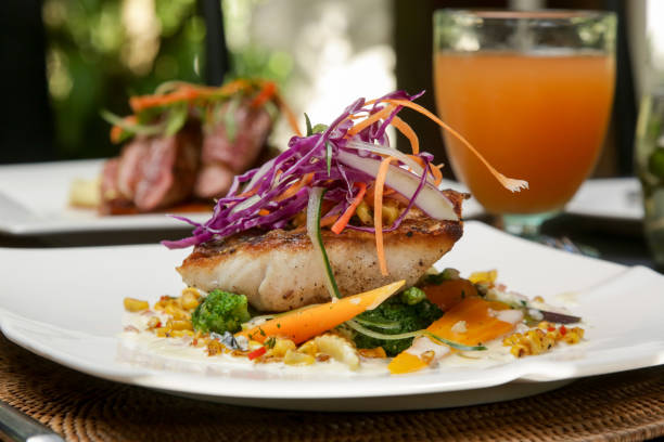 istock Exquisite dish, creative restaurant meal concept, fine dining food 1544010830