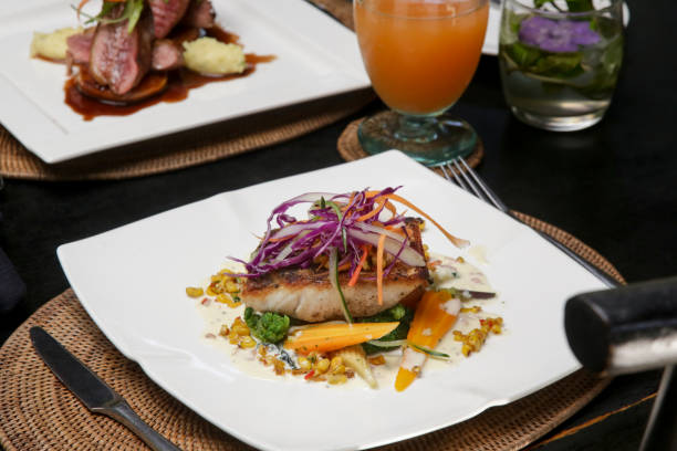 istock Exquisite dish, creative restaurant meal concept, fine dining food 1544010833