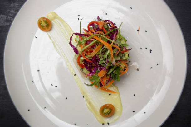 istock Exquisite dish, creative restaurant meal concept, fine dining food 1544012921