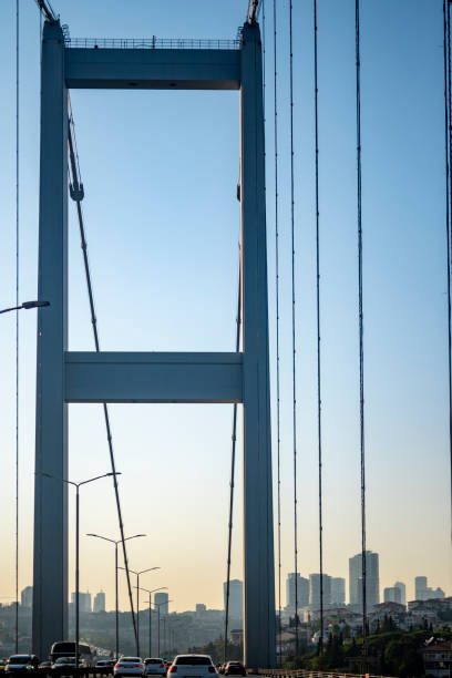 istock Cars on bridge to sunny day 1544044326
