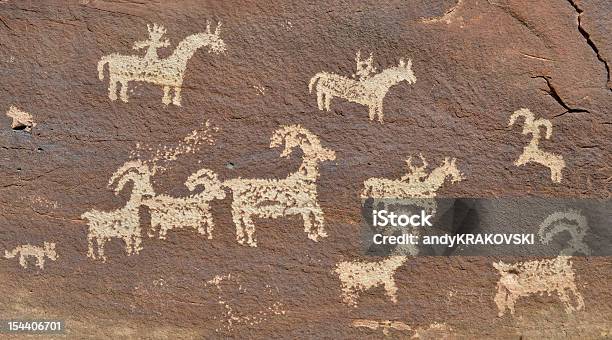 Rock Petroglyph Utah Usa Stockfoto und mehr Bilder von Ute - Ute, Arches-Nationalpark, Fels