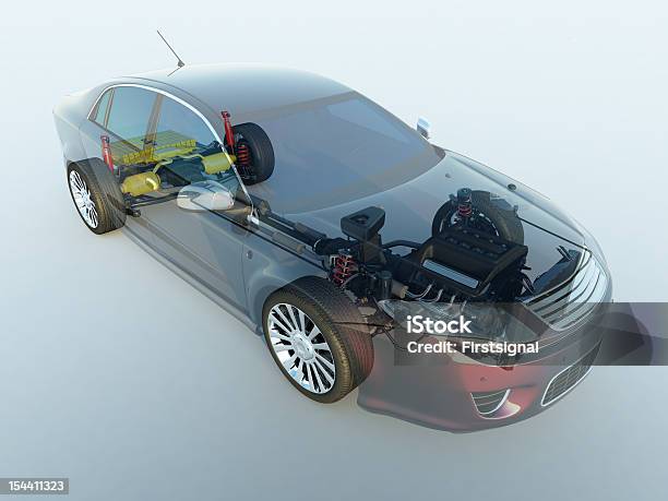 Transparent Vehicle Stock Photo - Download Image Now - Car, Engine, Transparent