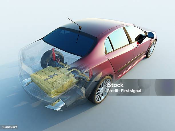 Trasparente Auto - Fotografie stock e altre immagini di Automobile elettrica - Automobile elettrica, Batteria - Fornitura di energia, Automobile