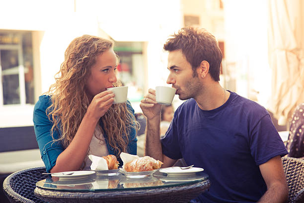 istock Couple in love having breakfast 154413097