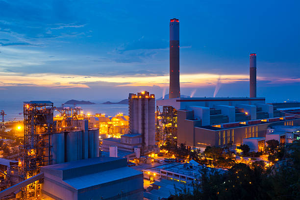 istock Power plants in Hong Kong at night 154414588